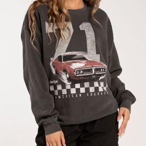 Women’s s NWT Gray Sweatshirt  with 71 Dodge Charger Graphic